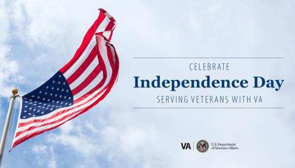 A banner recognizing the Independence Day holiday and encouraging people to join VA.