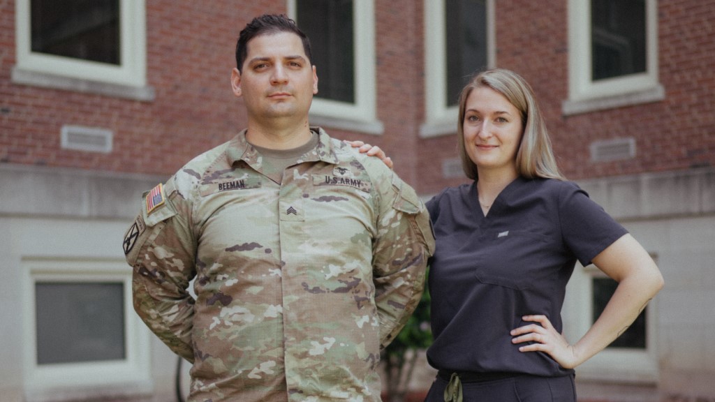 Two transitioning military personnel members who have found rewarding careers at VA.