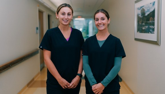 Two female primary care practitioners in a VA facility.